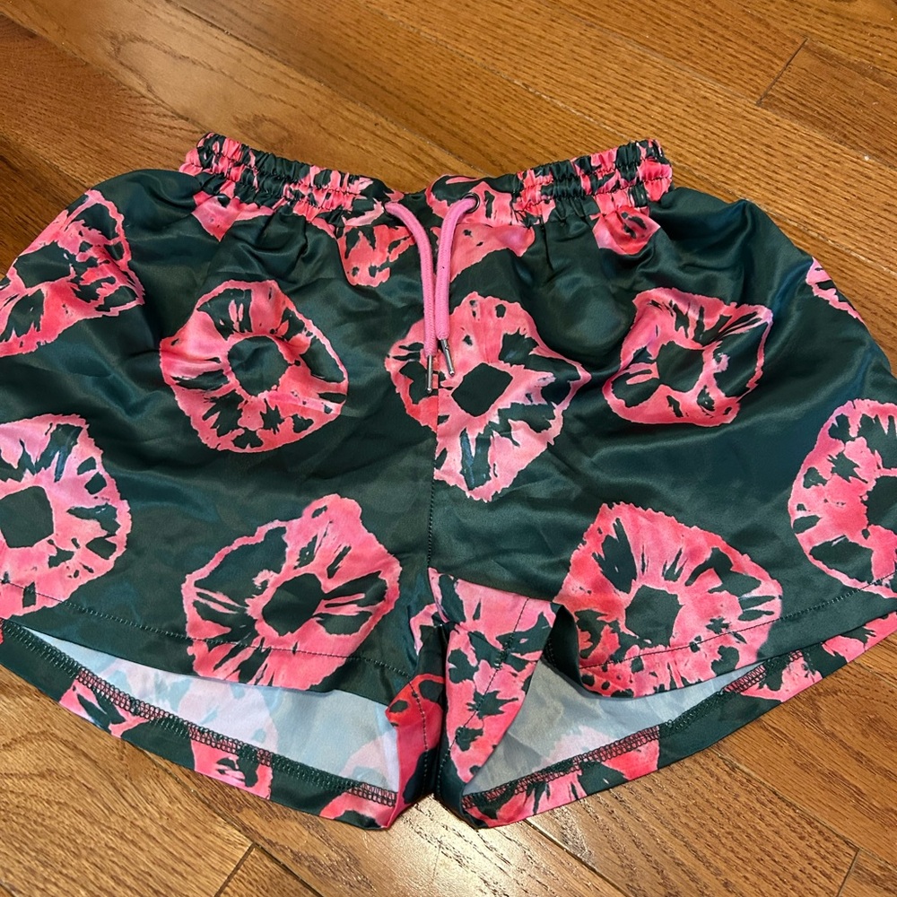 SHEIN Pink and Green Silky Shorts